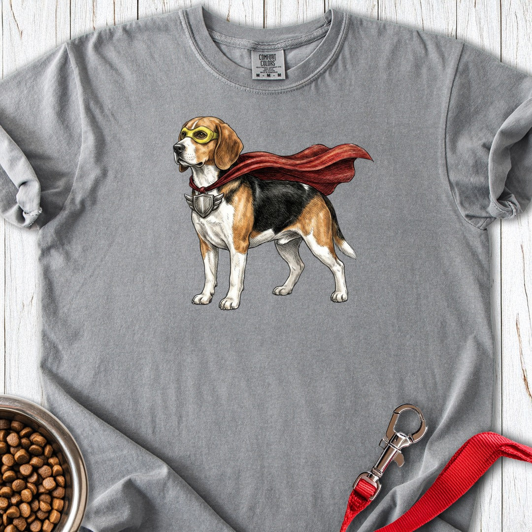 Beagle Superhero Premium Tee Grey