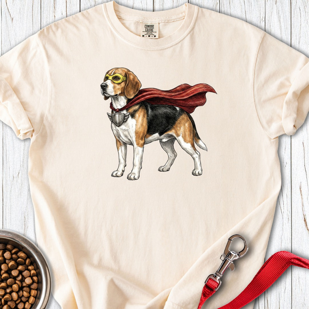 Beagle Superhero Premium Tee Ivory