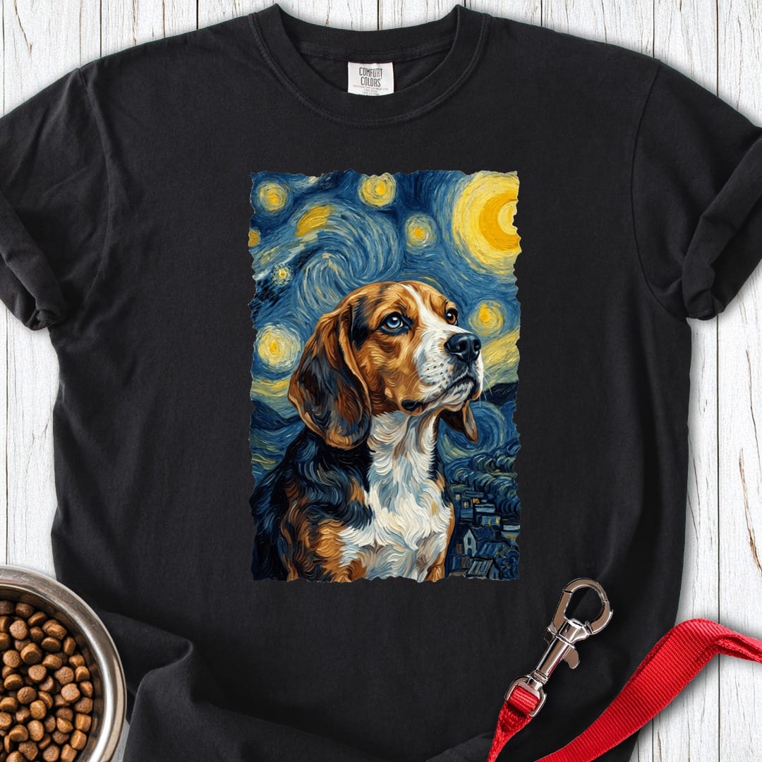 Beagle Van Gogh Premium Tee Black