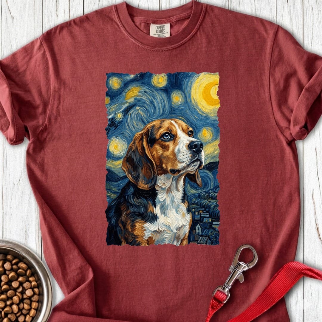 Beagle Van Gogh Premium Tee Brick