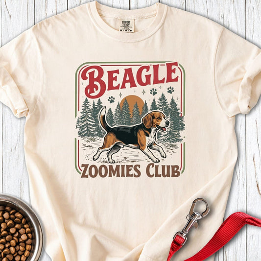 Beagle Zoomies Club Premium Tee Ivory