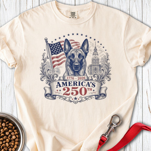 Belgian Malinois 250 USA Premium Tee Ivory