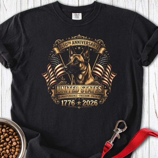 Belgian Malinois 250 Year Anniversary Premium Tee Black