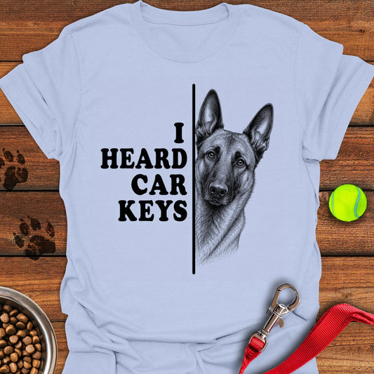Belgian Malinois Car Keys Light Blue