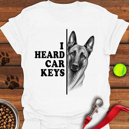 Belgian Malinois Car Keys White