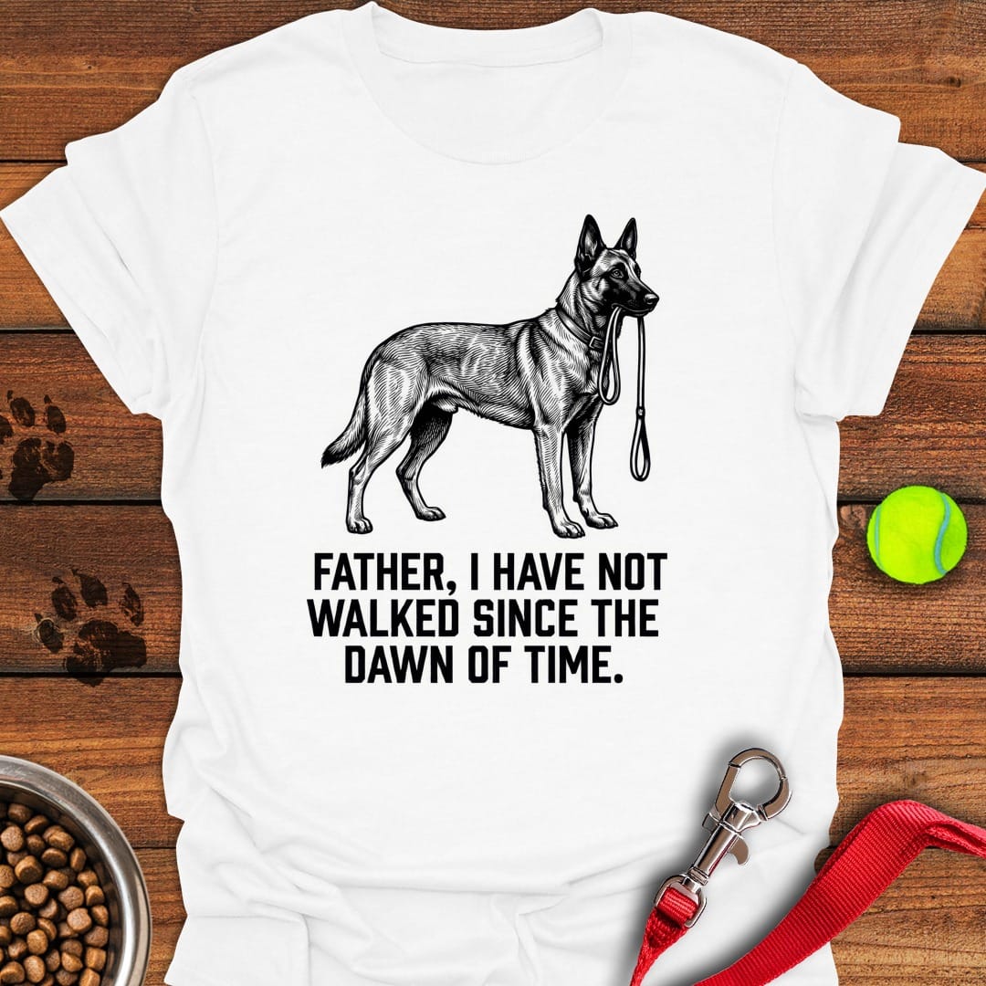 Belgian Malinois Father Walking White