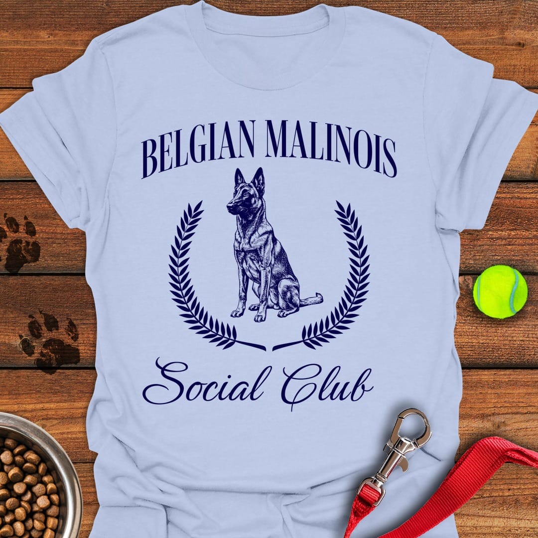 Belgian Malinois Social Club Light Blue