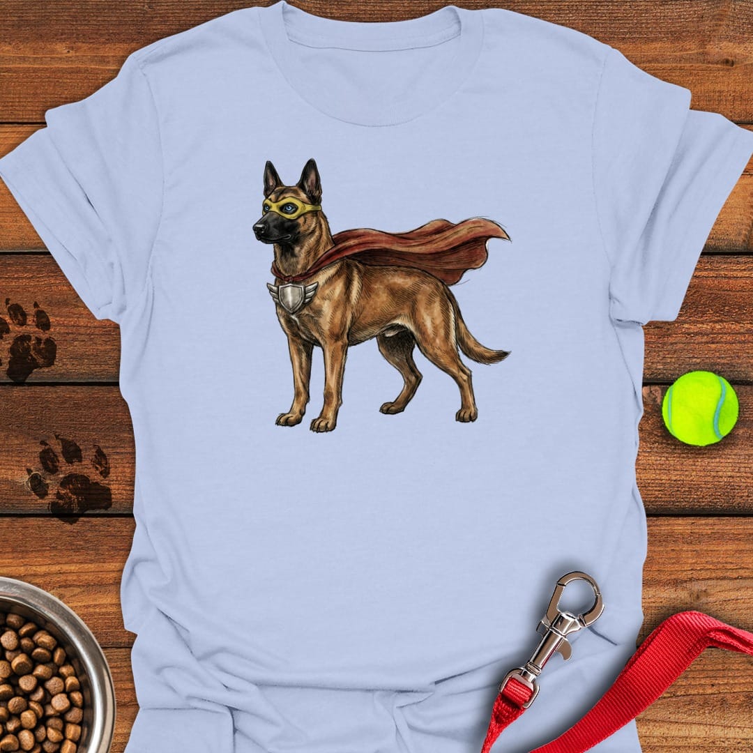 Belgian Malinois Superhero Light Blue