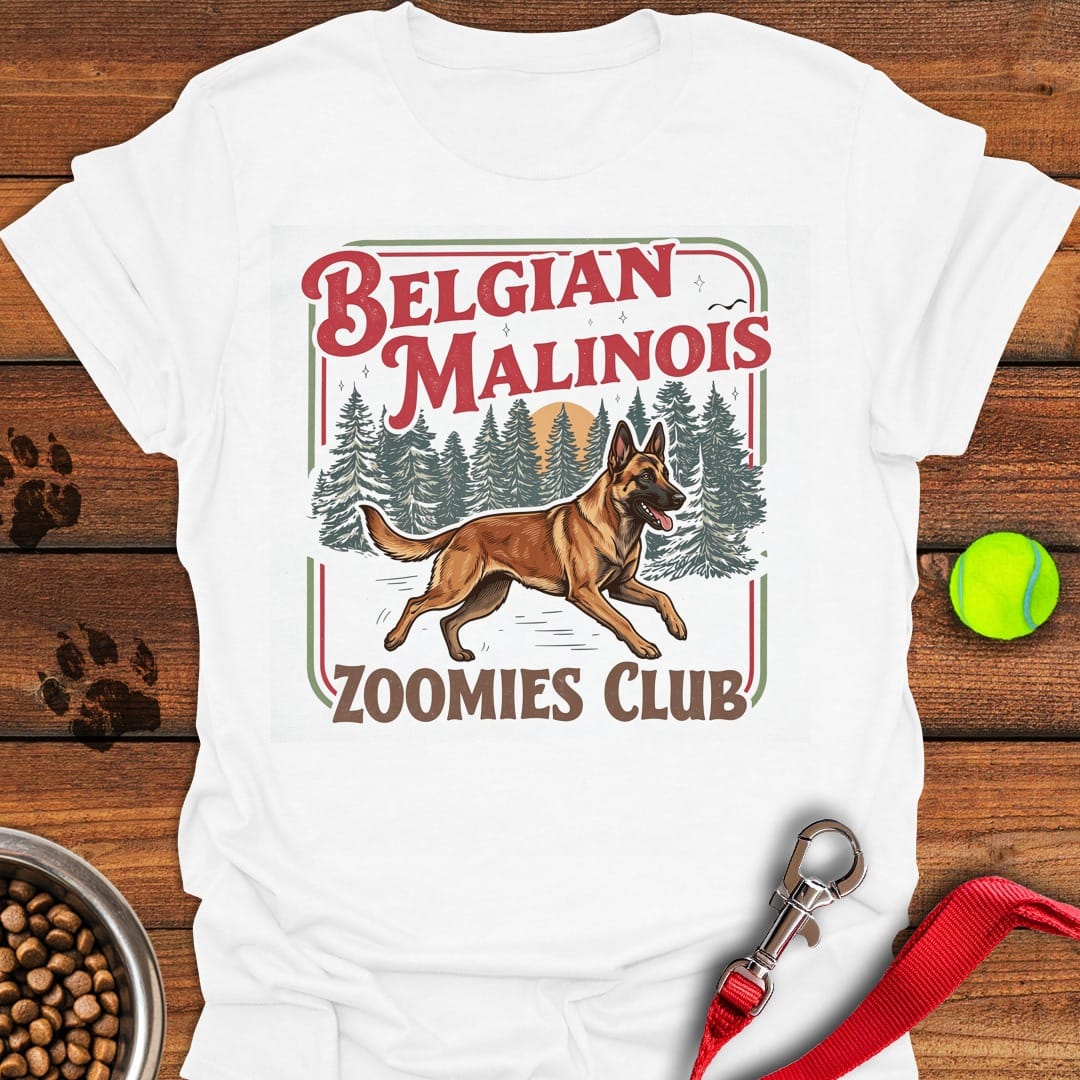Belgian Malinois Zoomies White
