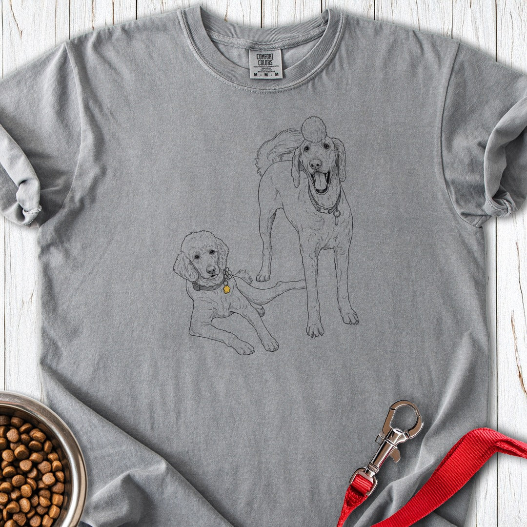 Bernadoodle and Golden Doodle Premium Tee Grey