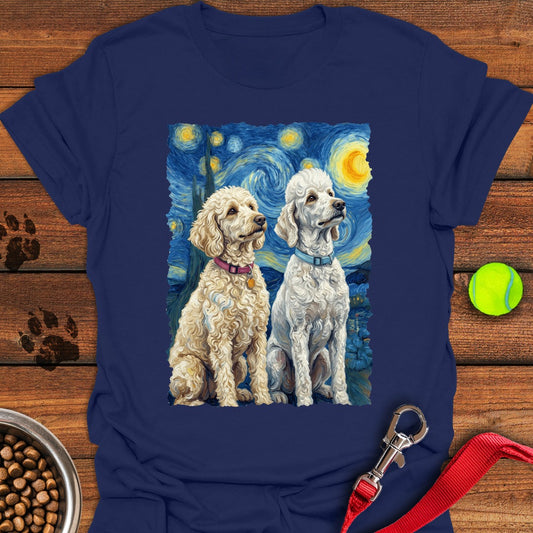 Bernadoodle and Golden Doodle Van Gogh Navy