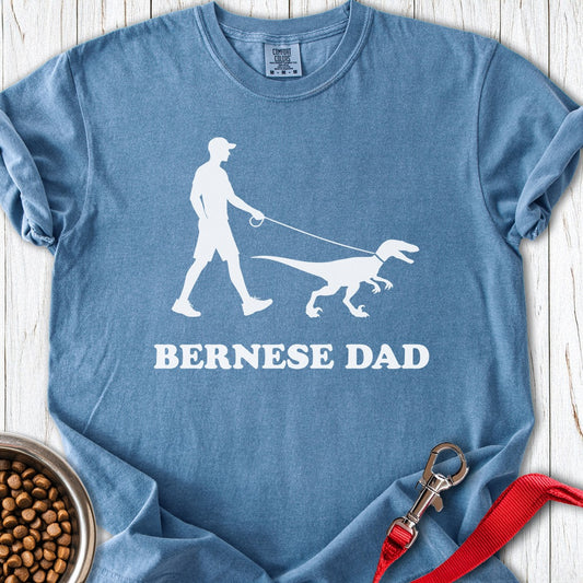 Bernese Dad Velicoraptor Premium Tee Blue Jean