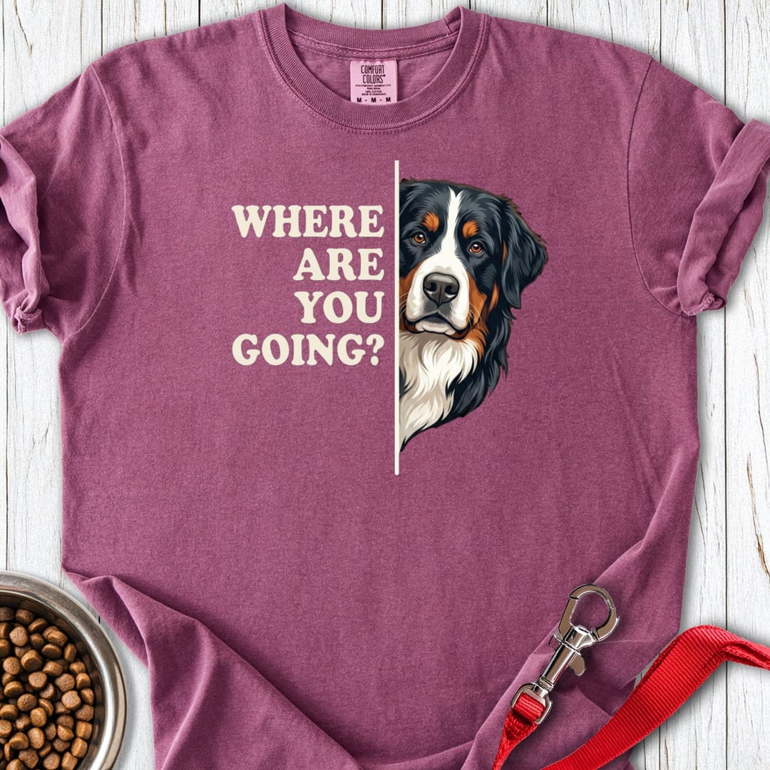Bernese Mountain Dog Alert Premium Tee Berry