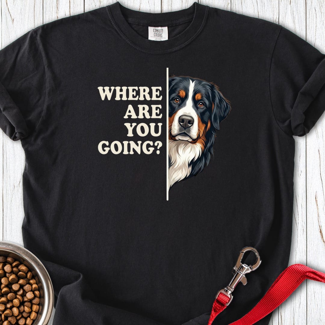 Bernese Mountain Dog Alert Premium Tee Black