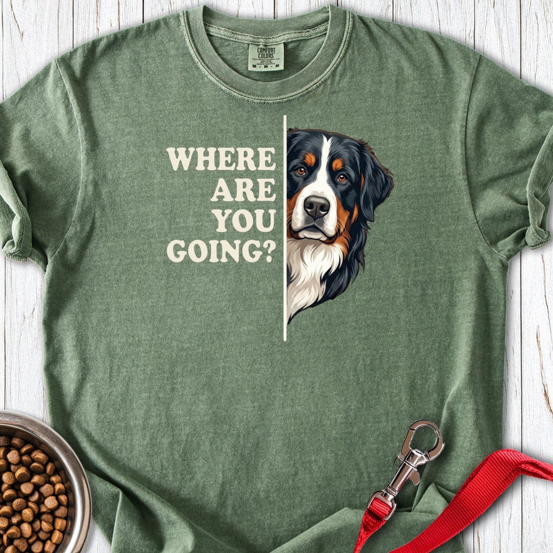 Bernese Mountain Dog Alert Premium Tee Moss