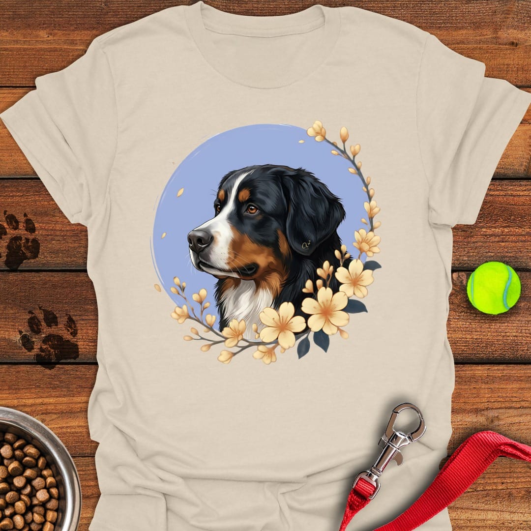 Bernese Mountain Dog Flowers Natural
