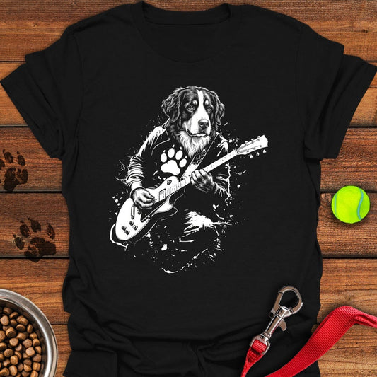 Bernese Mountain Dog Guitar Black