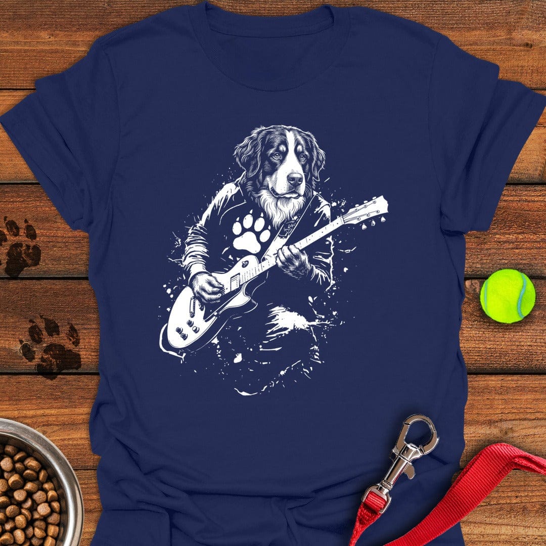 Bernese Mountain Dog Guitar Navy