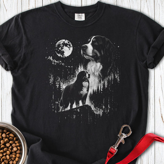 Bernese Mountain Dog Moon Premium Tee Black