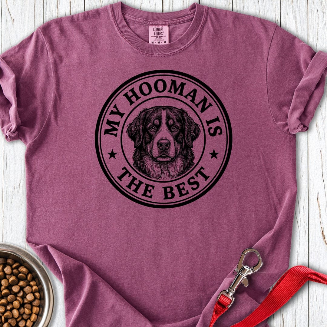 Bernese Mountain Dog My Hooman Premium Tee Berry