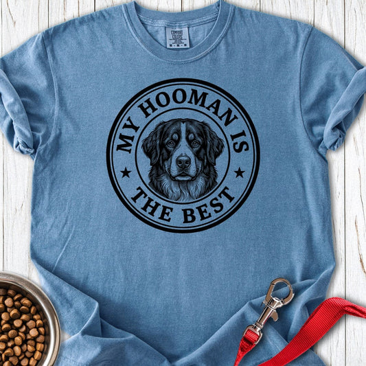 Bernese Mountain Dog My Hooman Premium Tee Blue Jean