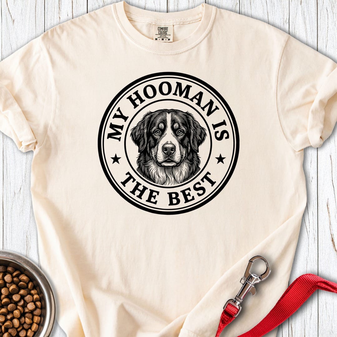 Bernese Mountain Dog My Hooman Premium Tee Ivory