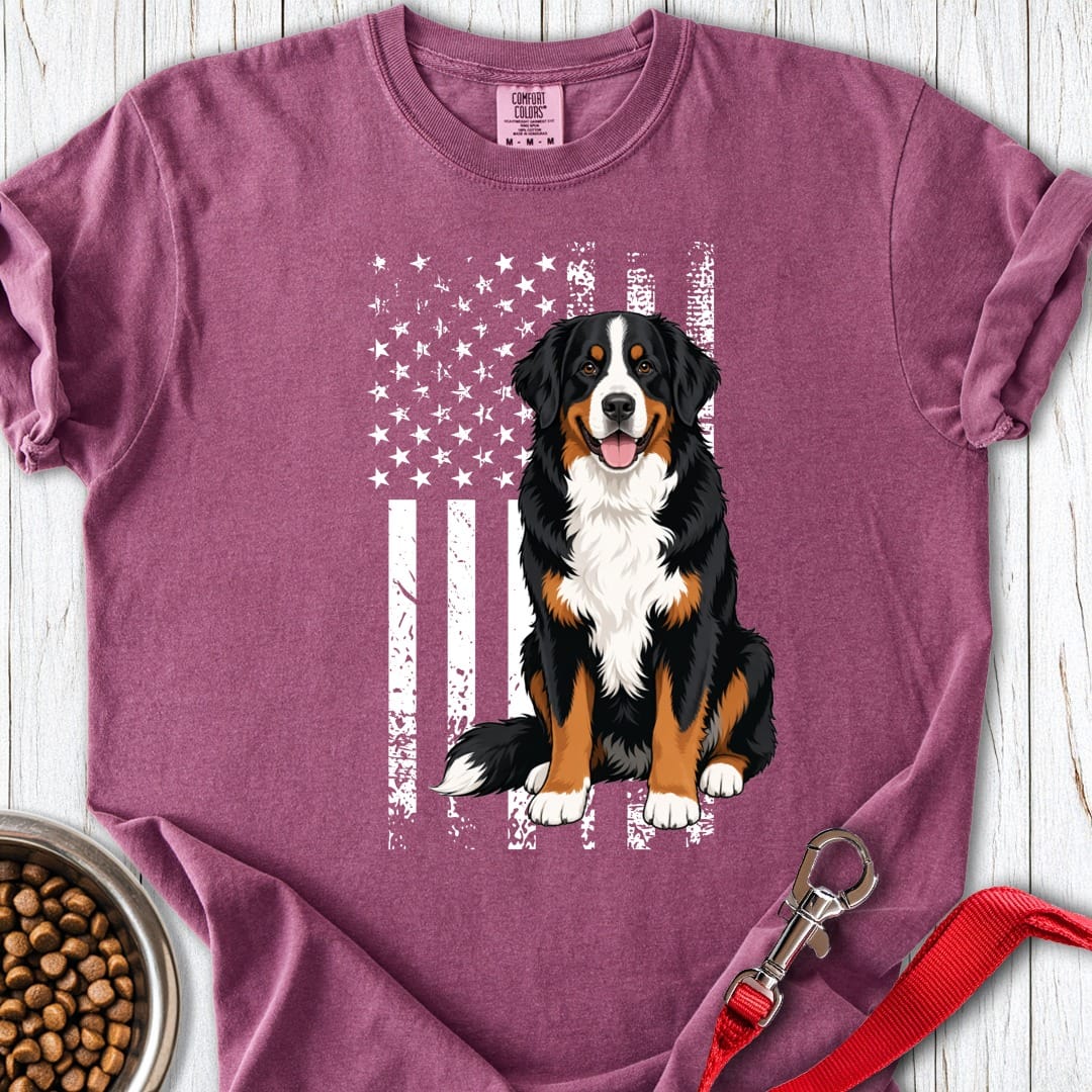 Bernese Mountain Dog USA Premium Tee Berry