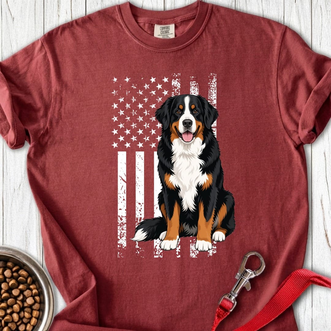 Bernese Mountain Dog USA Premium Tee Brick