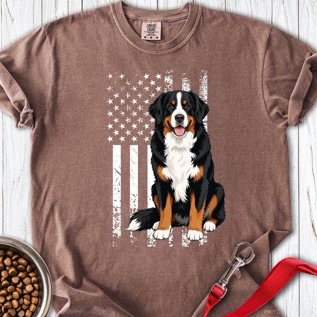 Bernese Mountain Dog USA Premium Tee Espresso