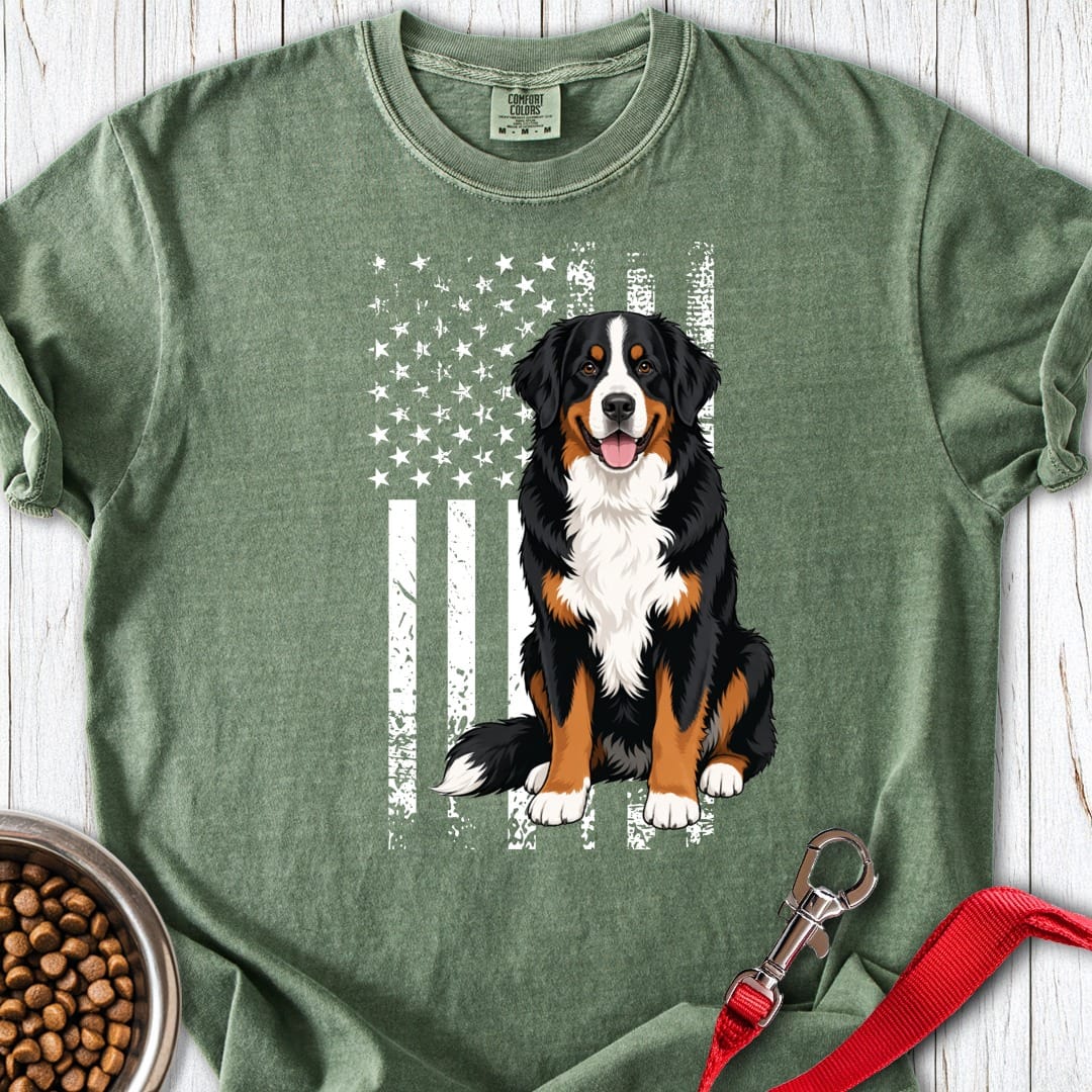 Bernese Mountain Dog USA Premium Tee Moss