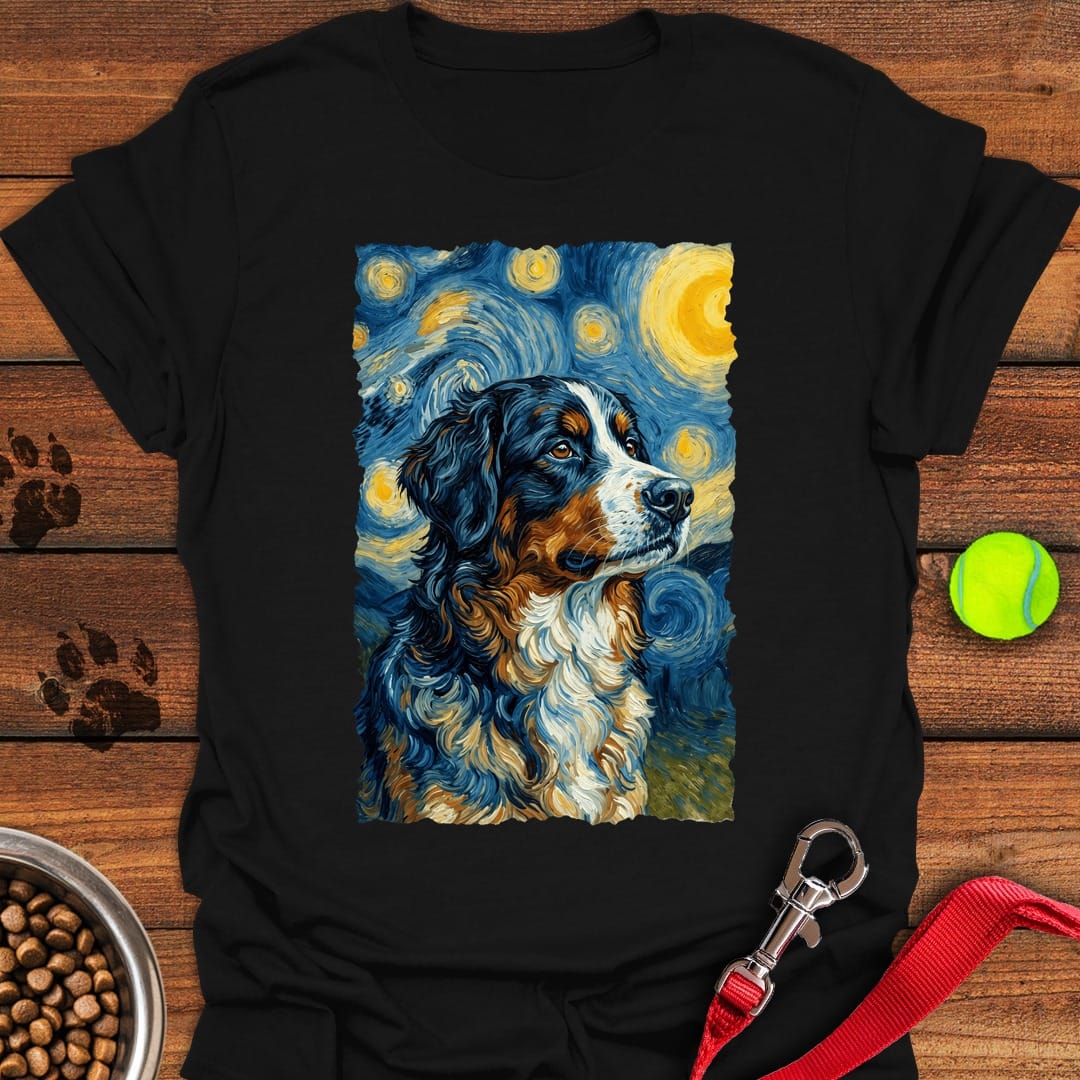 Bernese Mountain Dog Van Gogh Black