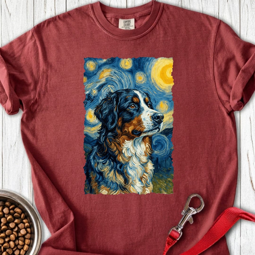 Bernese Mountain Dog Van Gogh Premium Tee Brick