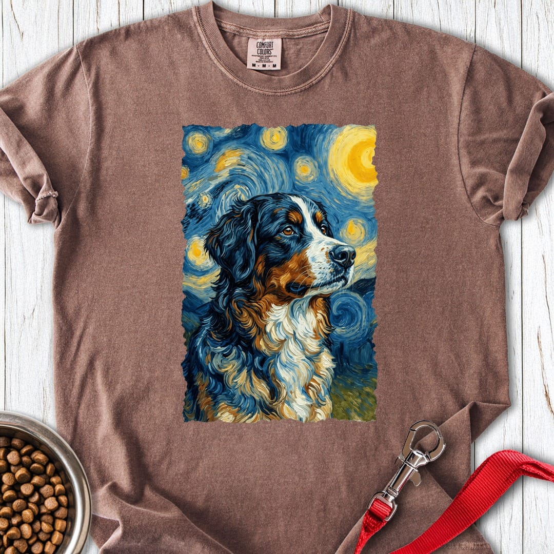 Bernese Mountain Dog Van Gogh Premium Tee Espresso