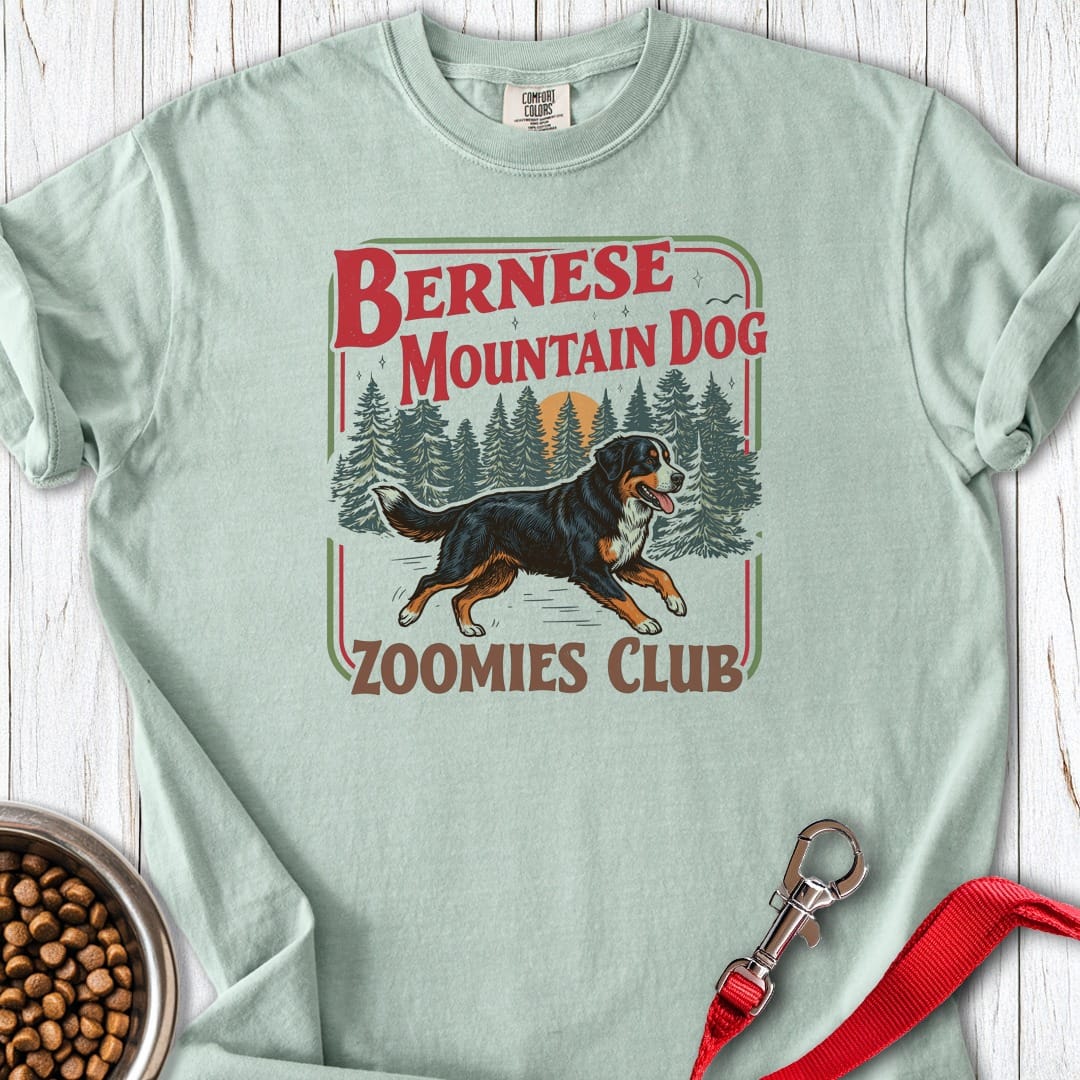 Bernese Mountain Dog Zoomies Premium Tee Bay