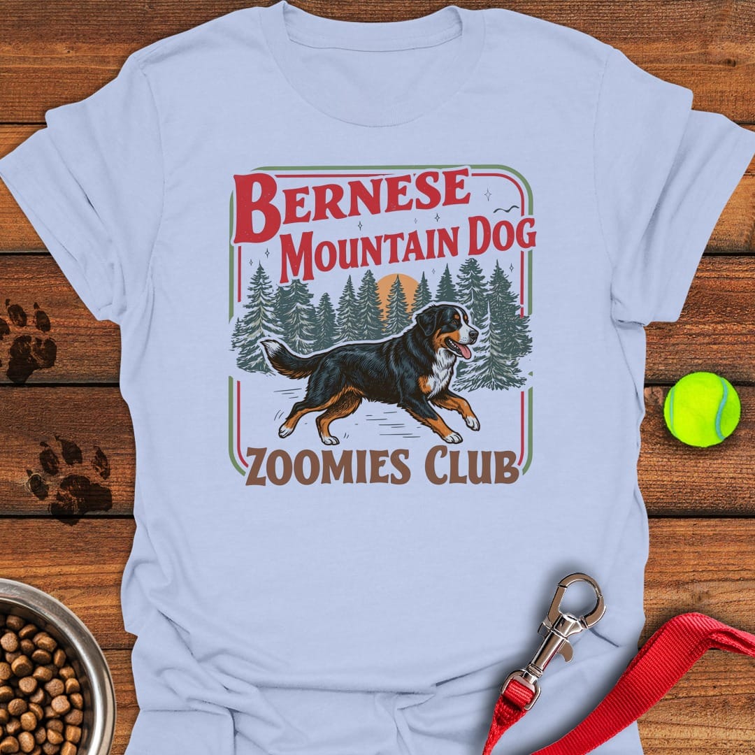 Bernese Mountain Dog Zoomies Light Blue