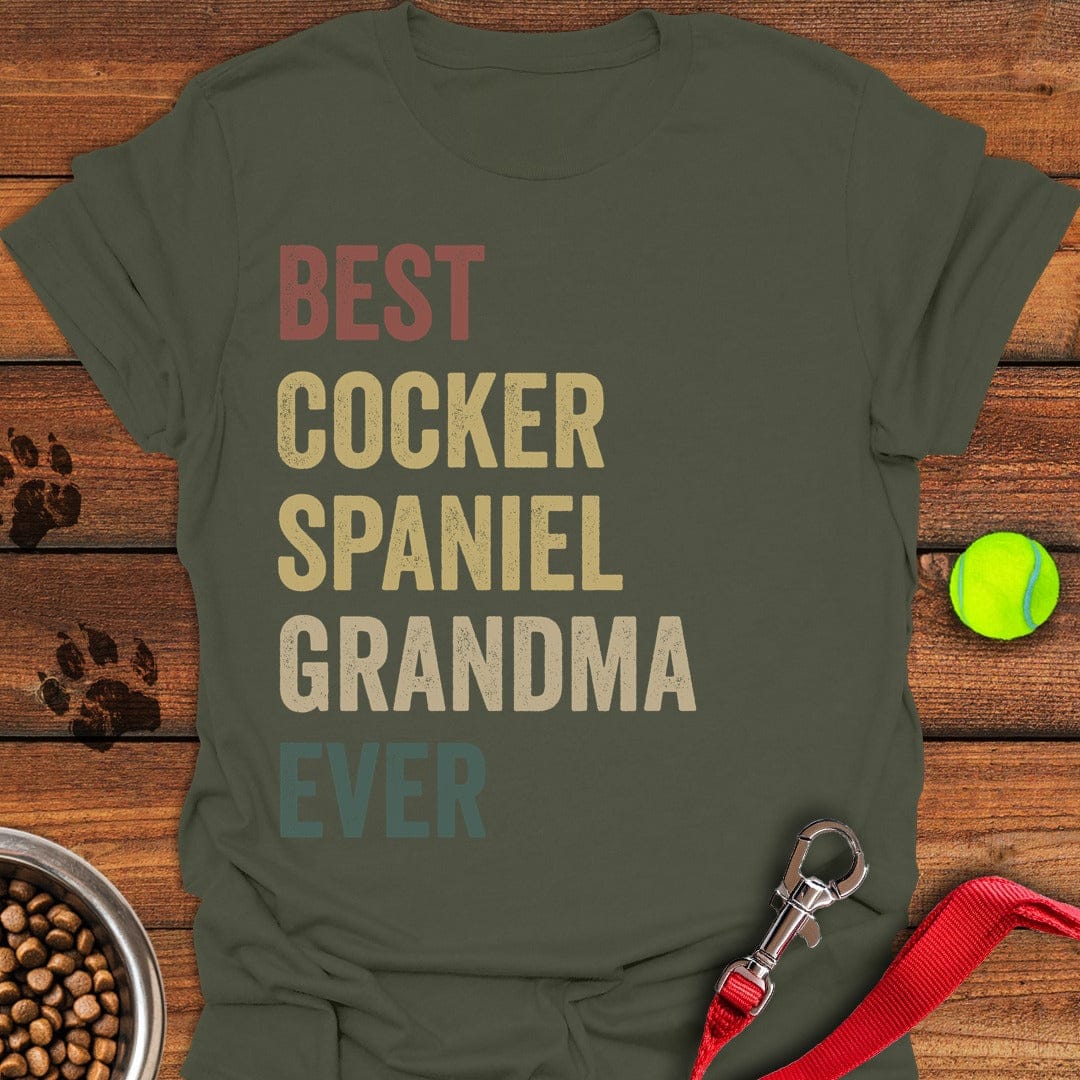 Best Cocker Spaniel Grandma Military Green
