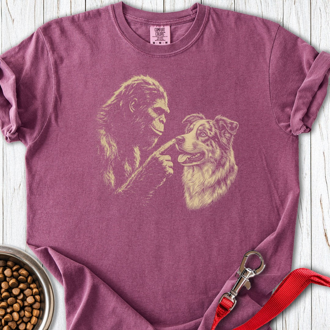 Bigfoot Boops Australian Shepherd Premium Tee Berry