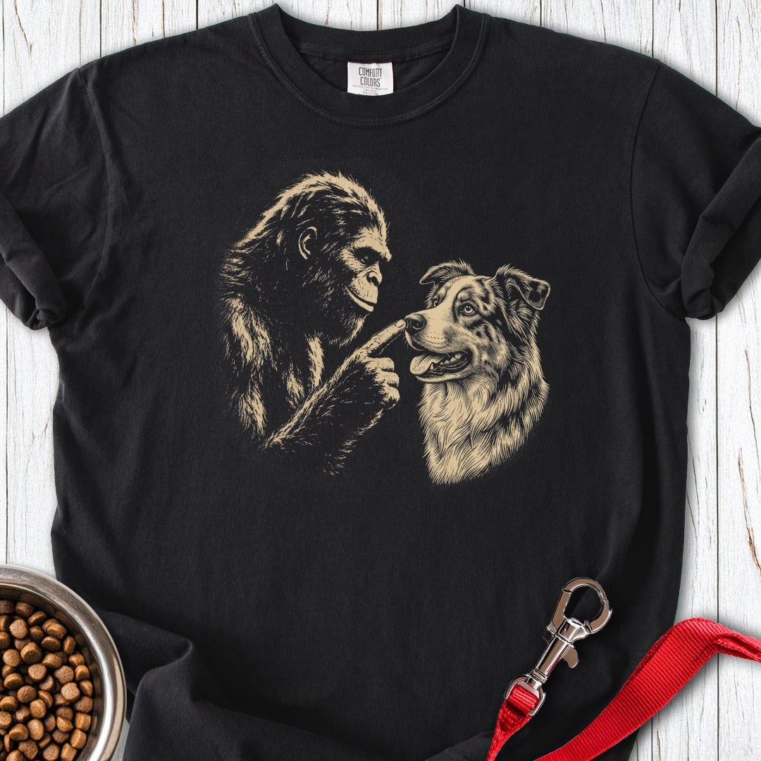 Bigfoot Boops Australian Shepherd Premium Tee Black