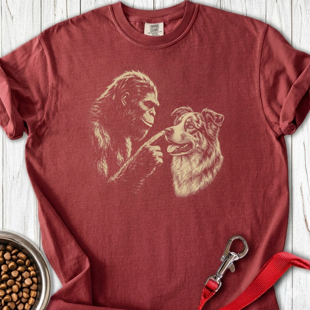 Bigfoot Boops Australian Shepherd Premium Tee Brick