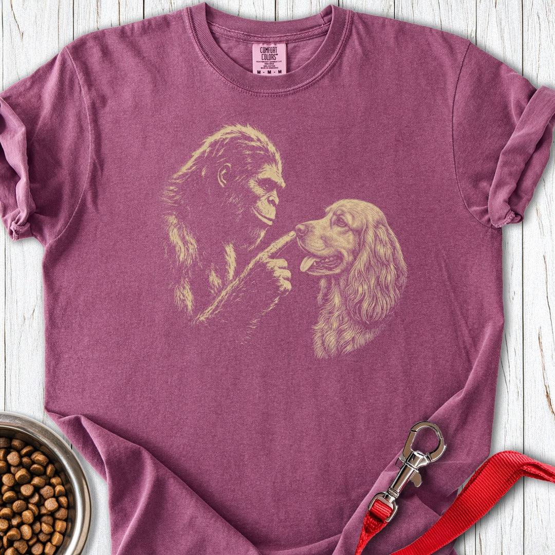 Bigfoot Boops Cocker Spaniel Premium Tee Berry