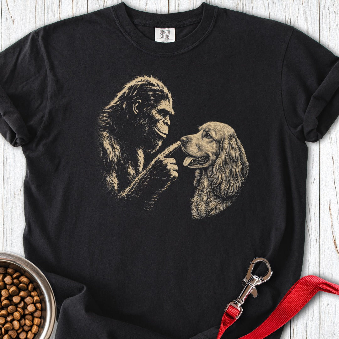 Bigfoot Boops Cocker Spaniel Premium Tee Black