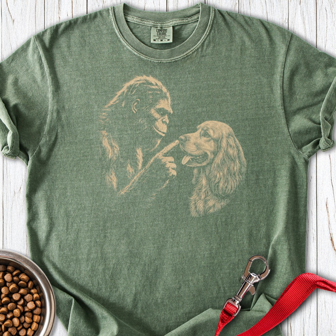 Bigfoot Boops Cocker Spaniel Premium Tee Moss