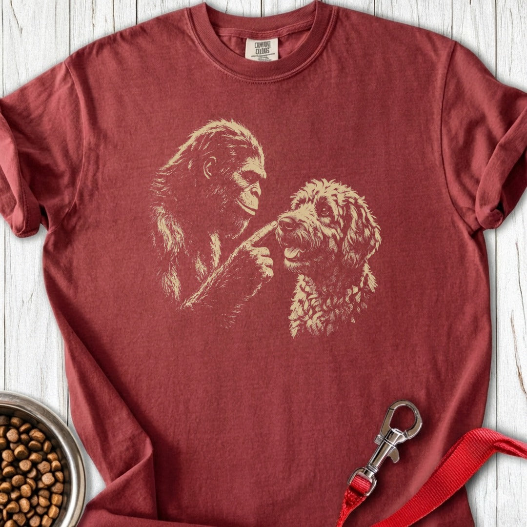 Bigfoot Boops Labradoodle Premium Tee Brick