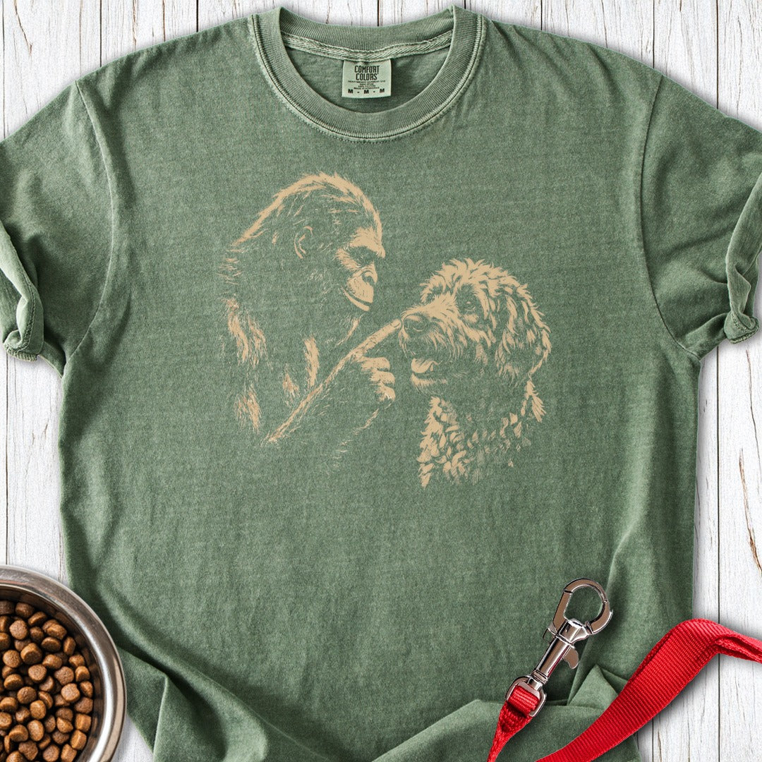 Bigfoot Boops Labradoodle Premium Tee Moss