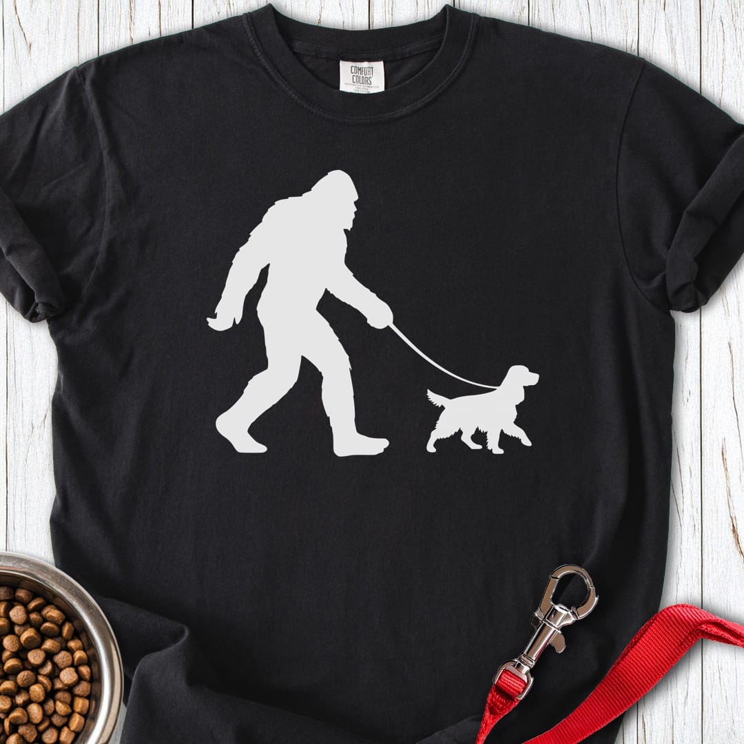 Bigfoot Cocker Spaniel Premium Tee Black