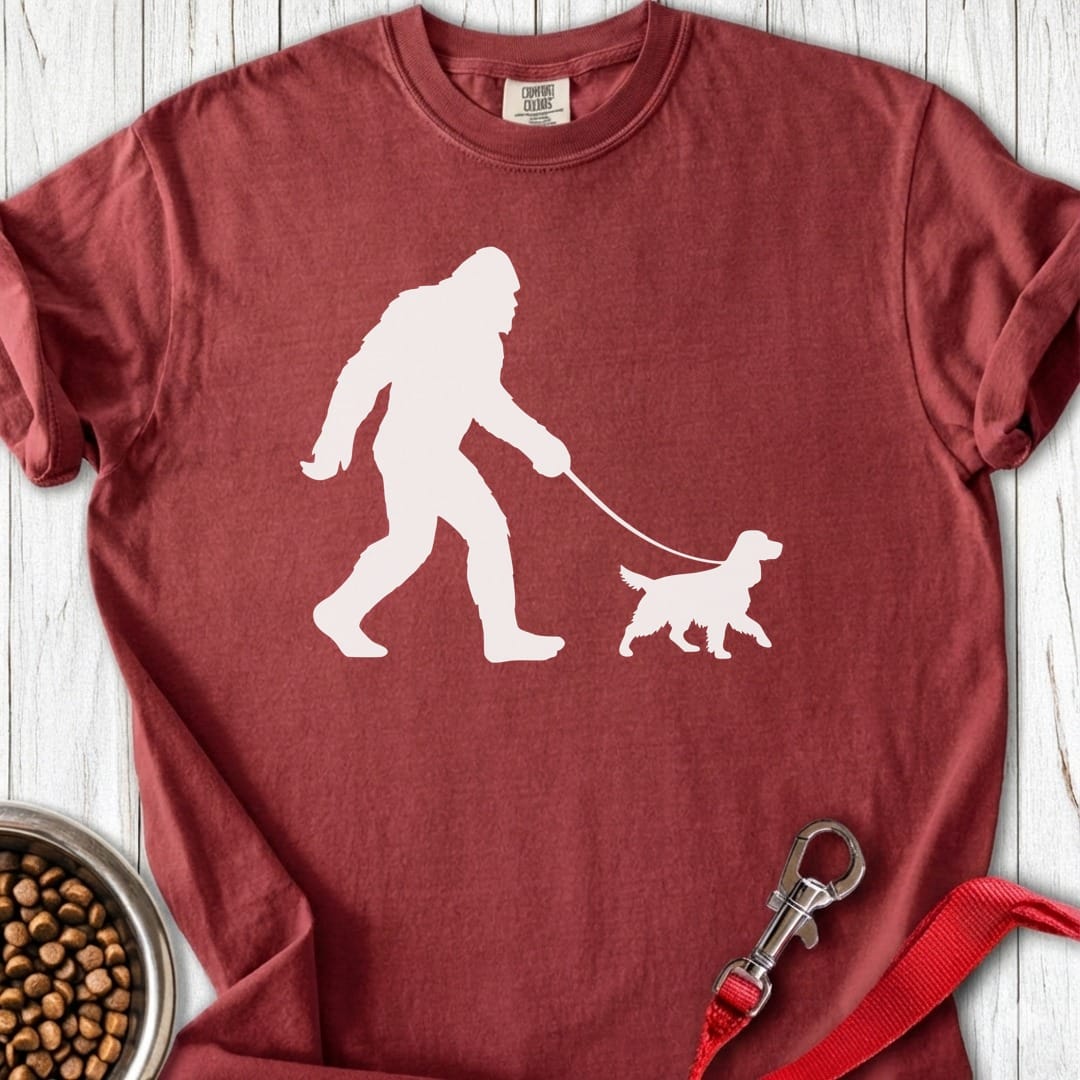 Bigfoot Cocker Spaniel Premium Tee Brick