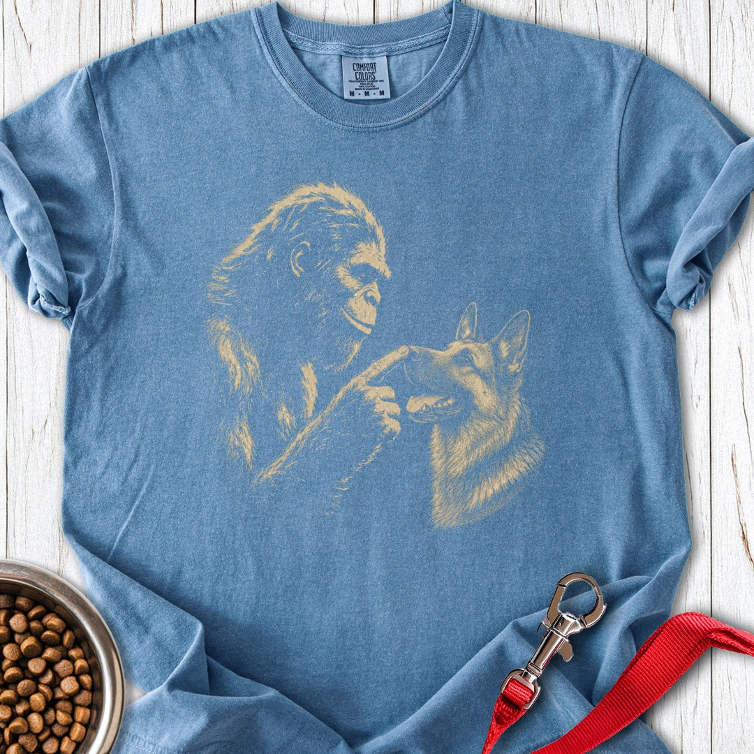 Bigfoot German Shepherd Boop Premium Tee Blue Jean