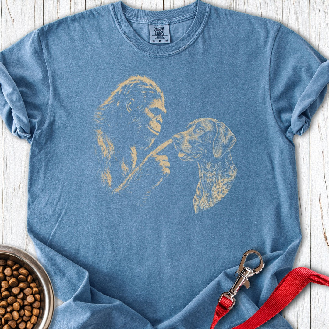 Bigfoot German Shorthaired Pointer Premium Tee Blue Jean