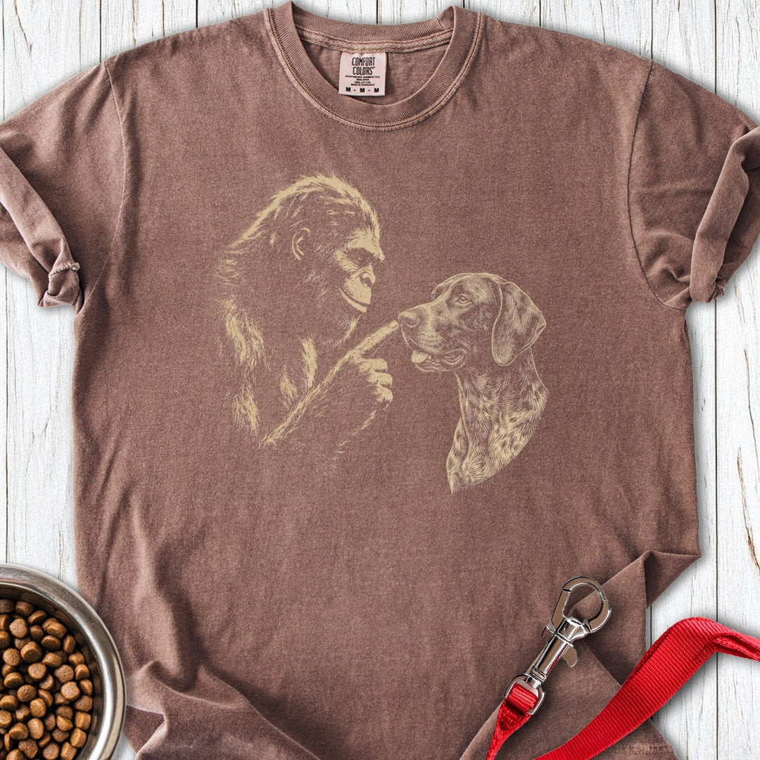 Bigfoot German Shorthaired Pointer Premium Tee Espresso