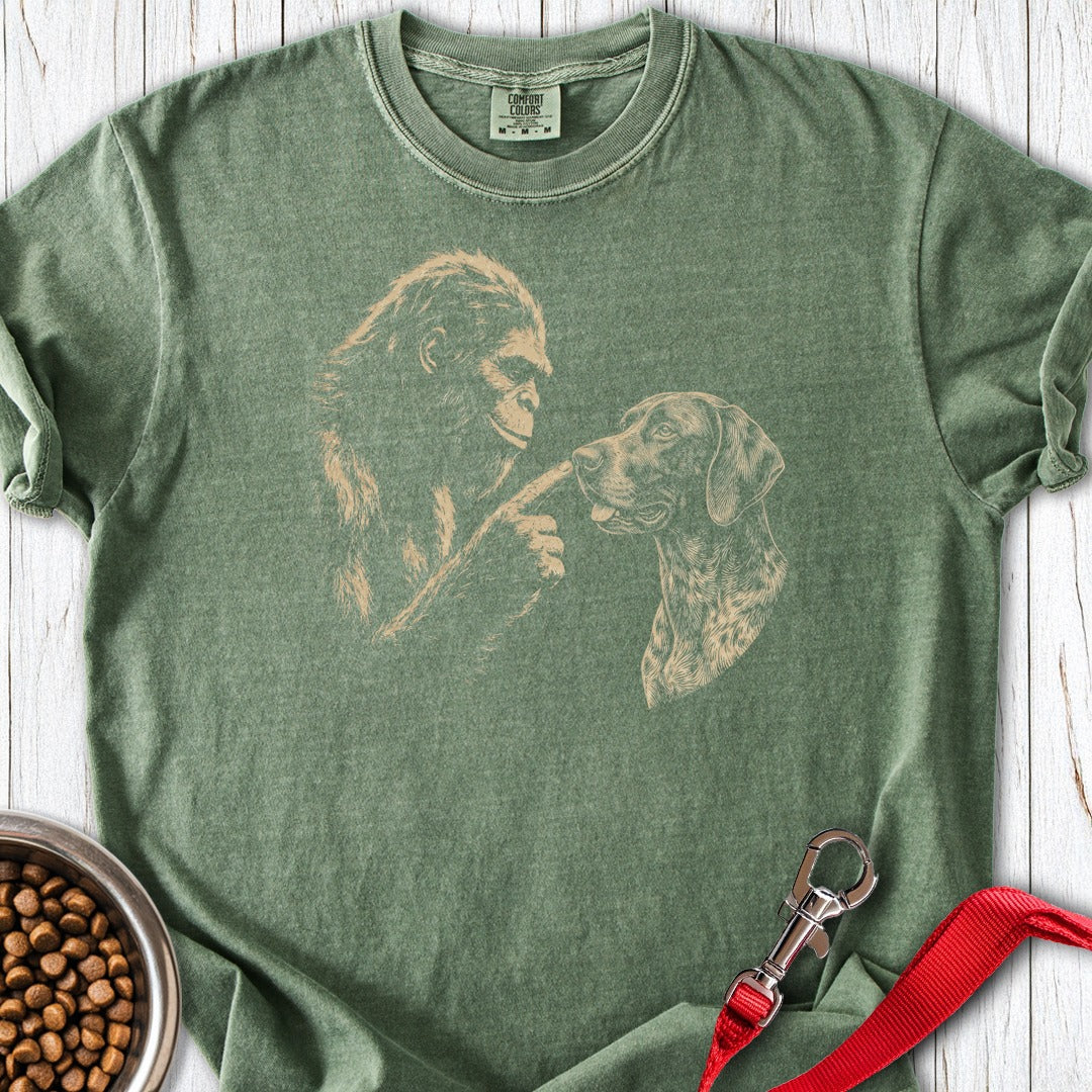 Bigfoot German Shorthaired Pointer Premium Tee Moss